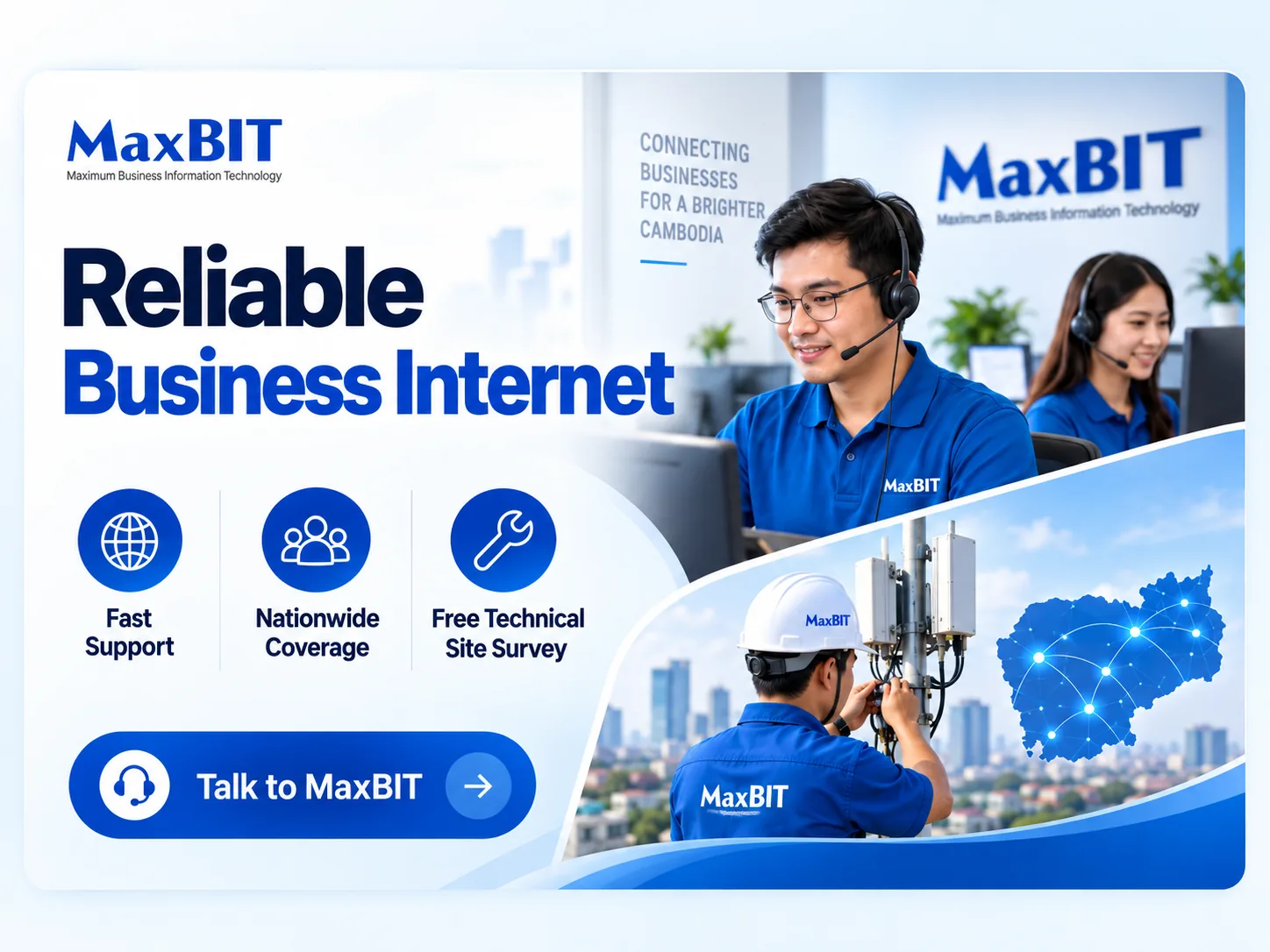 Internet for Factories & Manufacturing business internet solutions in Cambodia by MaxBIT