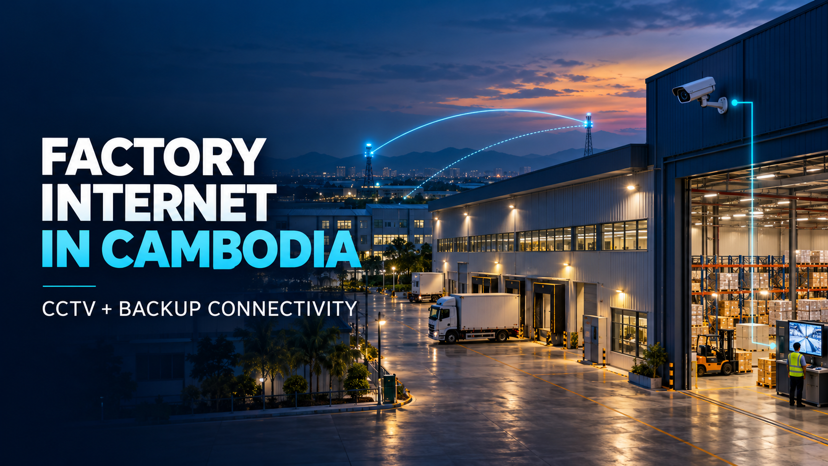 How much internet speed does a factory in Cambodia need? Plan for CCTV, essential systems and backup connectivity—not just an Mbps number.
